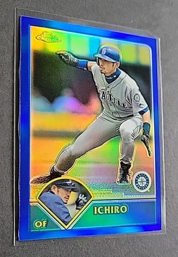 Ichiro Suzuki 2003 Topps Chrome Blue Refractor #/699 Mariners #63 MLB HOF - Picture 5 of 10