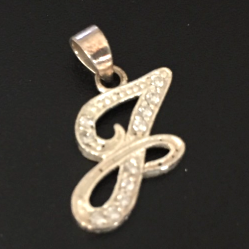 Vintage Halskette Anhänger MARKIERT 925 STERLING SILBER Buchstabe J Schmuck Konvolut y