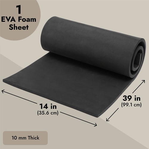 Black High Density Cosplay EVA Foam, 10mm Sheet for Costumes, Crafts, 14 x 39 In - Picture 5 of 9