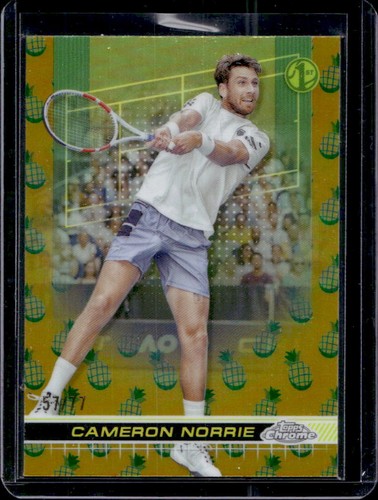 2024 Topps Chrome Cameron Norrie Gold Pineapple Refractor #57/77