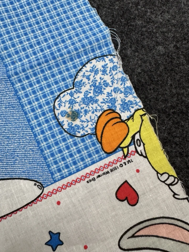 Vtg Warner Brothers Baby Looney Tunes Fabric Tweety Bugs 45" x 19" - Image 4 of 4