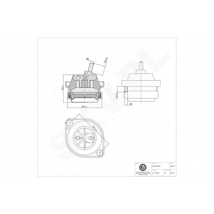Support Moteur Gauche pour BMW Série 5 E39 et 7 E38 en Aluminium Renforcé