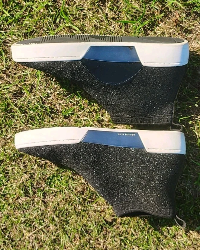 Damas Michael Kors Grover Brillante Negro Metálico Sin Cordones Botines Zapatos 9m Usados en Excelente Condición Foto 4 de 4