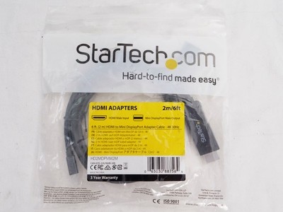 StarTech 6.6ft. 4K HDMI to Mini DisplayPort Adapter Cable HD2MDPMM2M