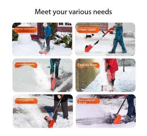 Soplador de nieve eléctrico inalámbrico para remoción de nieve al aire libre Wonder lanzador de nieve - Imagen 6 de 17