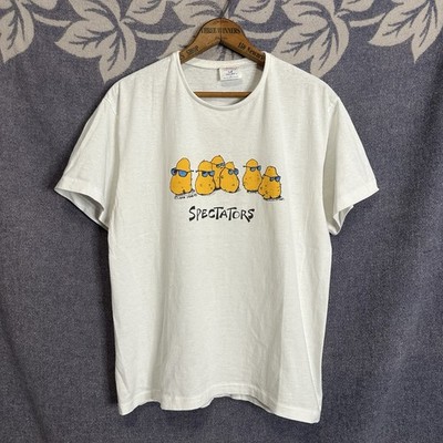 Vintage 1985 John Lamb Spectators Art T Shirt Tee Jays Large 80s White 50/50