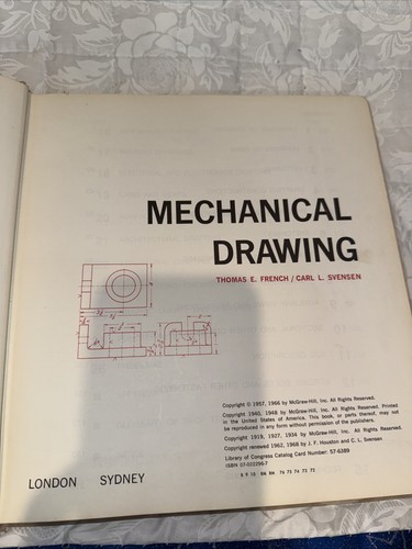 Mechanical Drawing Book by French and Svensen, 7th Edition (seventh) 1957 - Picture 3 of 4