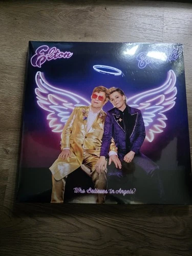 ELTON JOHN BRANDI CARLILE Who Believes In Angels?PURPLE VINYL bundle signedprint