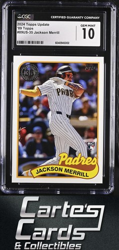Jackson Merrill 2024 Topps Update #89US-35 1989 35th Anniversary RC CGC 10 - Picture 1 of 2