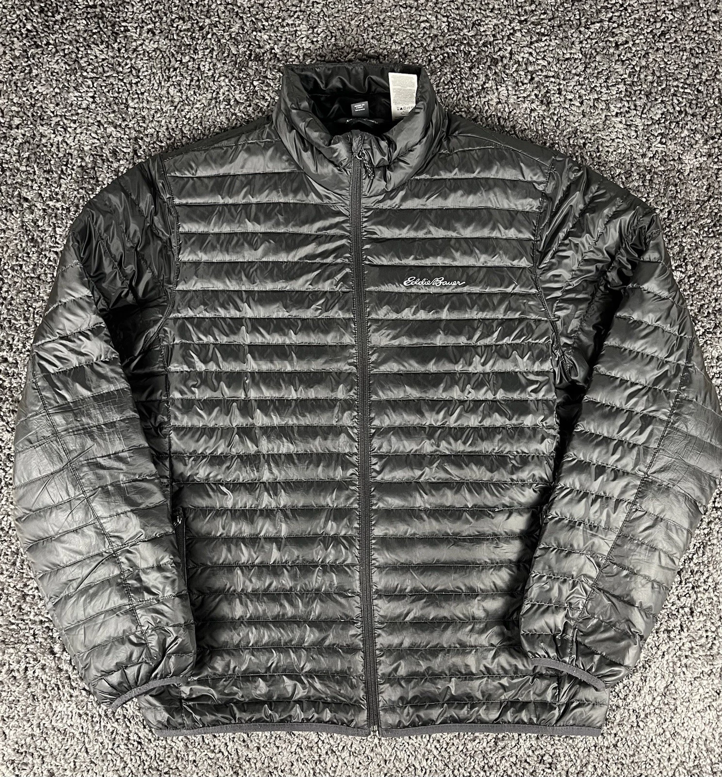 Eddie Bauer Jacket Mens Large EB650 Lightweight Down Puffer Full Zip Outdoor