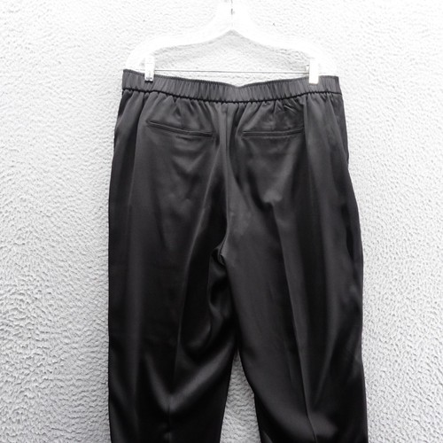 Chicos Pull On Satin Tapered Ankle Pants Size 2 US 12 Black Womens Party Dressy - Picture 4 of 12