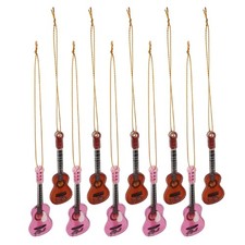 10pcs Christmas Miniature Guitar Mini Christmas Tree Hanging Ornament
