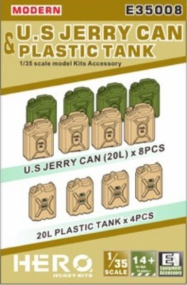 #ad #ad HHK E35008 Hero Hobby Kits 1 35 Modern US Jerry Cans 8 amp; Plastic Tanks 4 $16.63