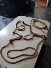 Downunder Horsemanship Plain Roughout Mecate Bridle Set