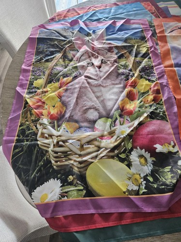 Lote De 12 Bandera Grande Decorativa Exterior Gato Vacaciones 28" x 40" - Imagen 5 de 13