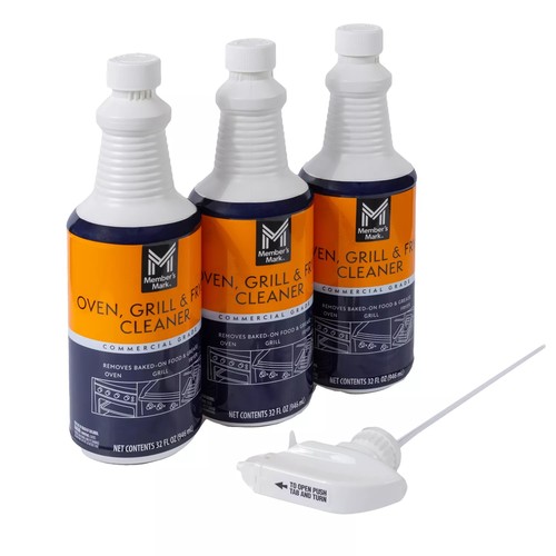 Member's Mark Commercial Oven, Grill and Fryer Cleaner, 32 Ounce (Pack of 3) - Picture 3 of 5