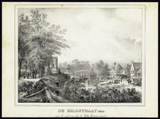 Antique Print-UTRECHT-BILTSTRAAT-WITTEVROUWEN-VIEW Hardenbergh-Houtman-1830