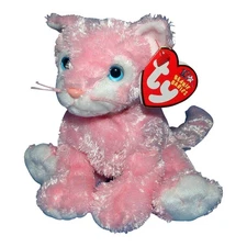 Ty Beanie Baby Carnation - MWMT, Cat Pink