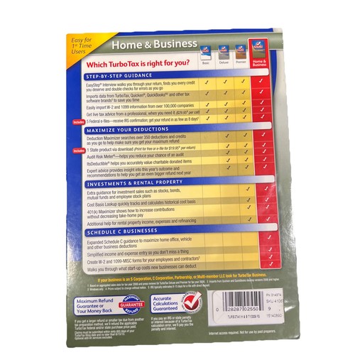 Intuit TurboTax Home & Business Federal + Efile + State 2010 for PC, Mac - Picture 3 of 4