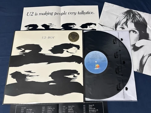 🔥 U2 "Boy" 1980 debut lp Promo 1st US Press w/Super Rare 21x14 Promo Poster NM