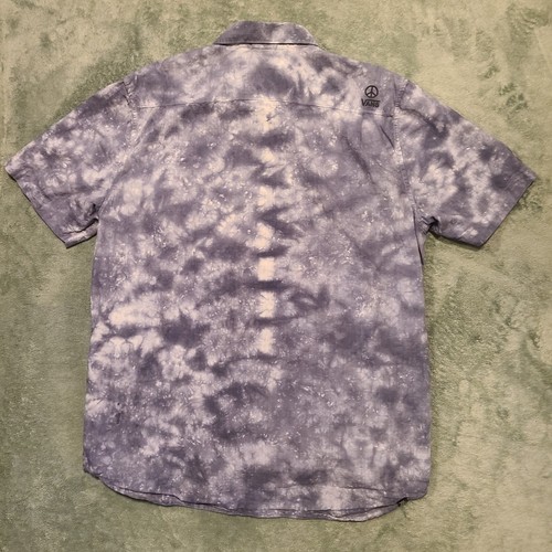 Vans Herren Large Hemd grau Batik S/S Knopfleiste mit Tasche & gesticktem Logo - Bild 8 von 11