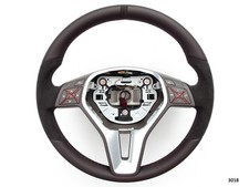 12-16 MERCEDES-BENZ C W204 SLK CLS E NEW NAPPA/ALCANTARA STEERING WHEEL BROWN