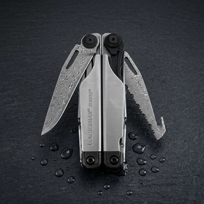 2-in-1 VG10 Damast Haupt- & Sägeblatt - für Leatherman CHARGE TTI/WAVE | HRC60+ - Bild 1 von 4