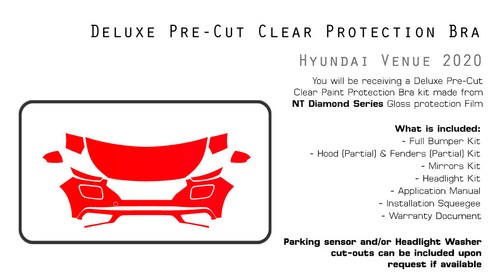 PreCut Paint Protection Film Clear Bra PPF for Hyundai Venue 2020-2025 - Picture 5 of 6