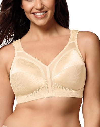 2 x Playtex Womens 18 Hour Comfort Strap Natural Beige Wirefree Bra - Picture 1 of 4