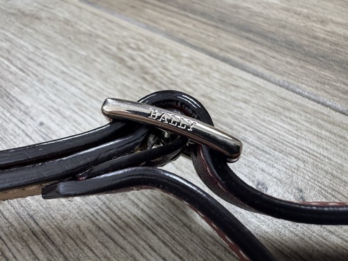 BALLY Metal Carabiner Buckle Belt Red Women's Designer Belt 85/34 Very Rare - Picture 8 of 11