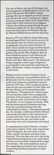 MEDIEVAL & POST-MEDIEVAL FINDS FROM EXETER 1971-1980. - Picture 2 of 2