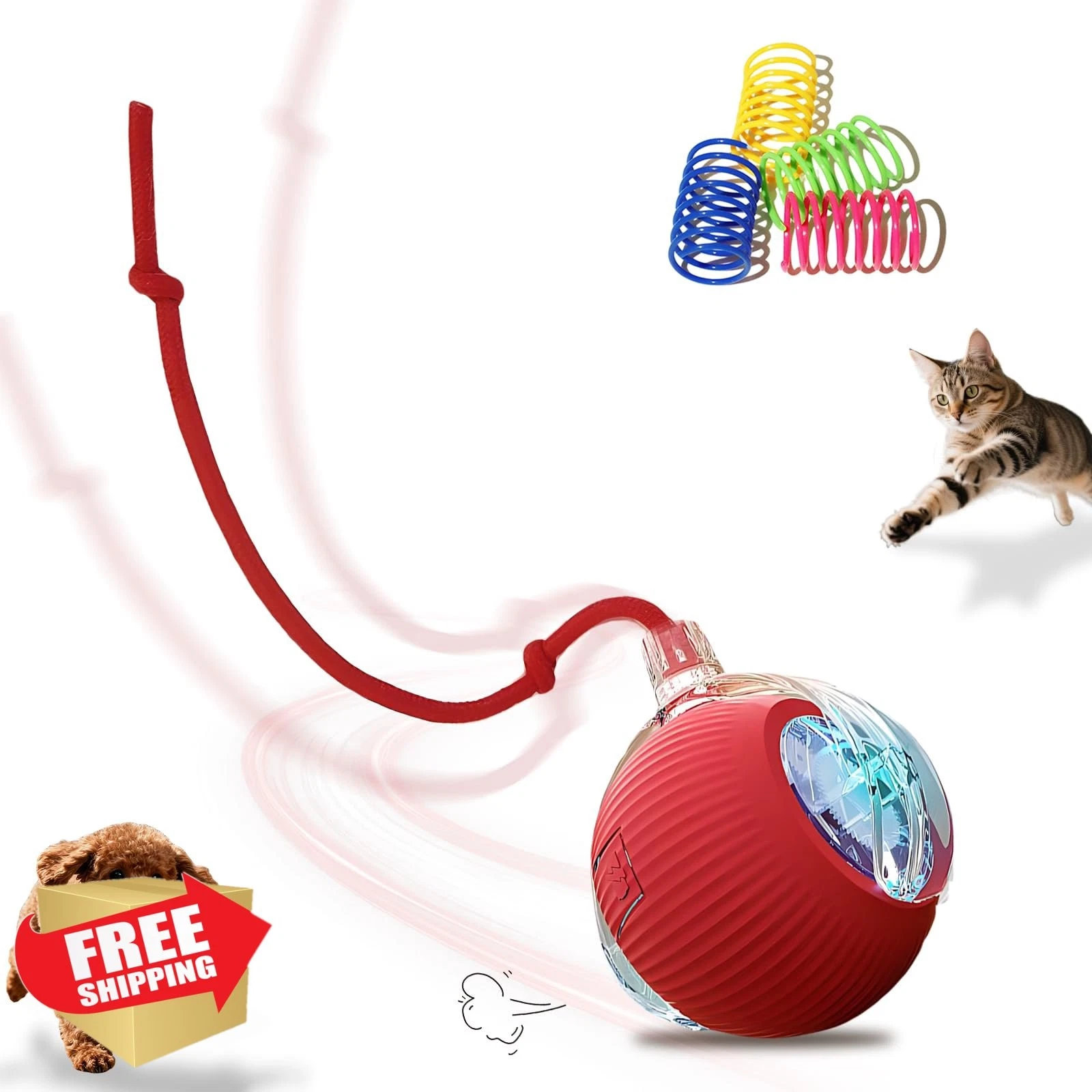 Petayouj Cat Toy Ball Red