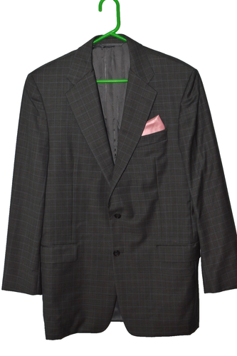Neu ohne Etikett 41 L 41 lang L HICKEY FREEMAN grau blau kariert Anzug Jacke Blazer Sportmantel - Bild 2 von 13