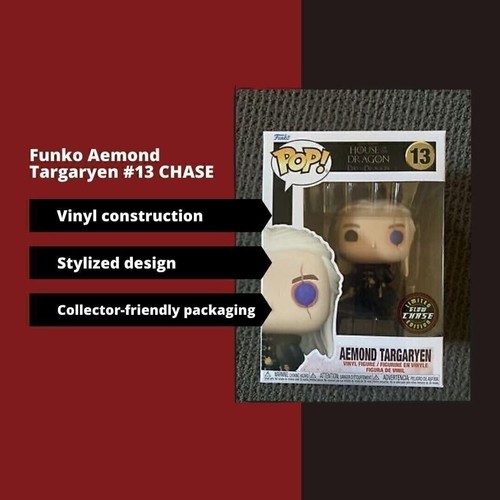 Aemond Targaryen Funko Pop! House of The Dragon - Glow Chase L.E Vinyl Figure#13 - Picture 7 of 8
