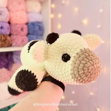 Crochet Extra-Large Cow In Brown W/ Udders - Handmade Crochet Cow Plushie