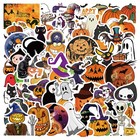 50PCS Halloween Pumpkin Stickers, Waterproof, Party Favors & Decorations