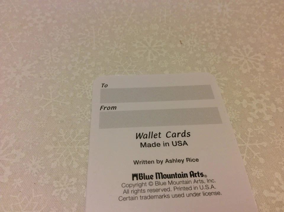 BLUE MOUNTAIN WALLET CARD New "Take this card and put it someplace SPECIAL..." - Image 2 of 2