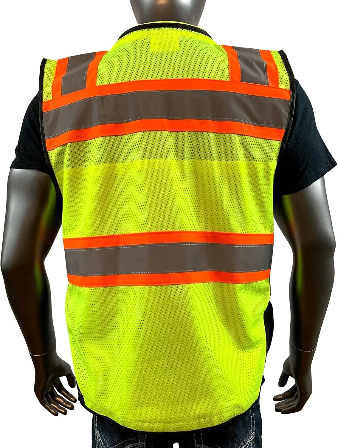Black Series Safety Vest Yellow Black XL - product detail image 3