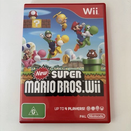New Super Mario Bros Nintendo Wii Game PAL 2009 Complete With Manual & Tested