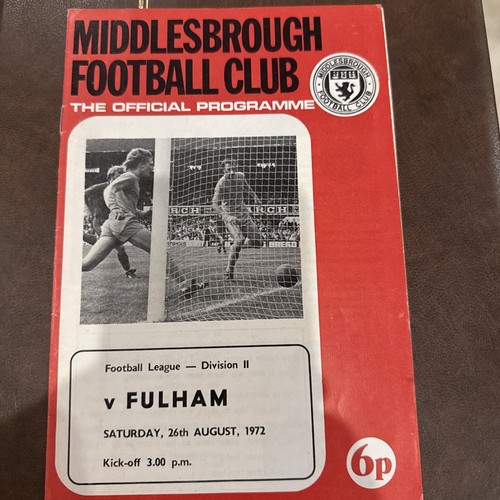 1972 Middlesbrough V Fulham Soccer/football Programme - Picture 1 of 5
