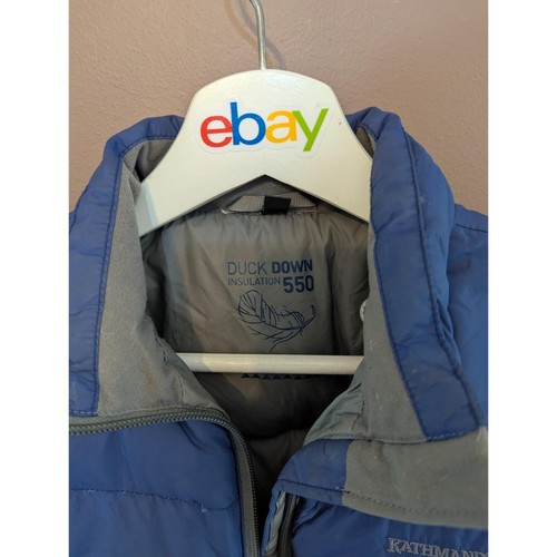 Kathmandu Jacket Kids Medium 6-8 Years Blue Duck Down 550 Puffer Winter Coat - Picture 3 of 7