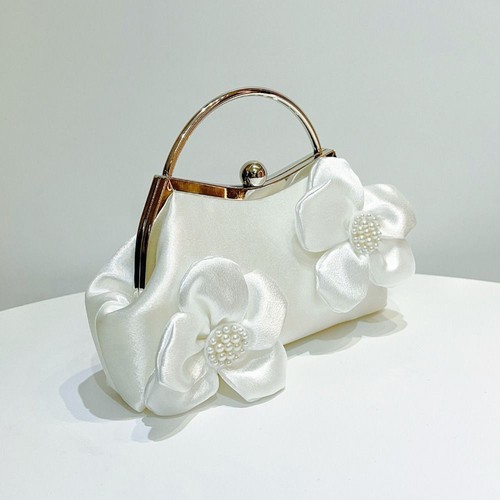 3D Flower Appliques Handbag Bride Evening Bags Bride Party - Picture 9 of 11