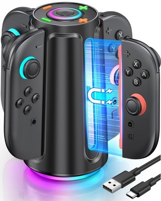 4-in-1 Magnectic Fast Joycon Ladestation für Switch 2 Controller Ladestation