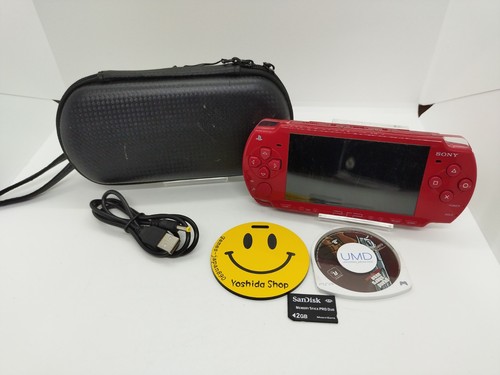 Sony Playstation Portable PSP 2000 Deep Red   from japan 【 Region Free 】 - Picture 1 of 11