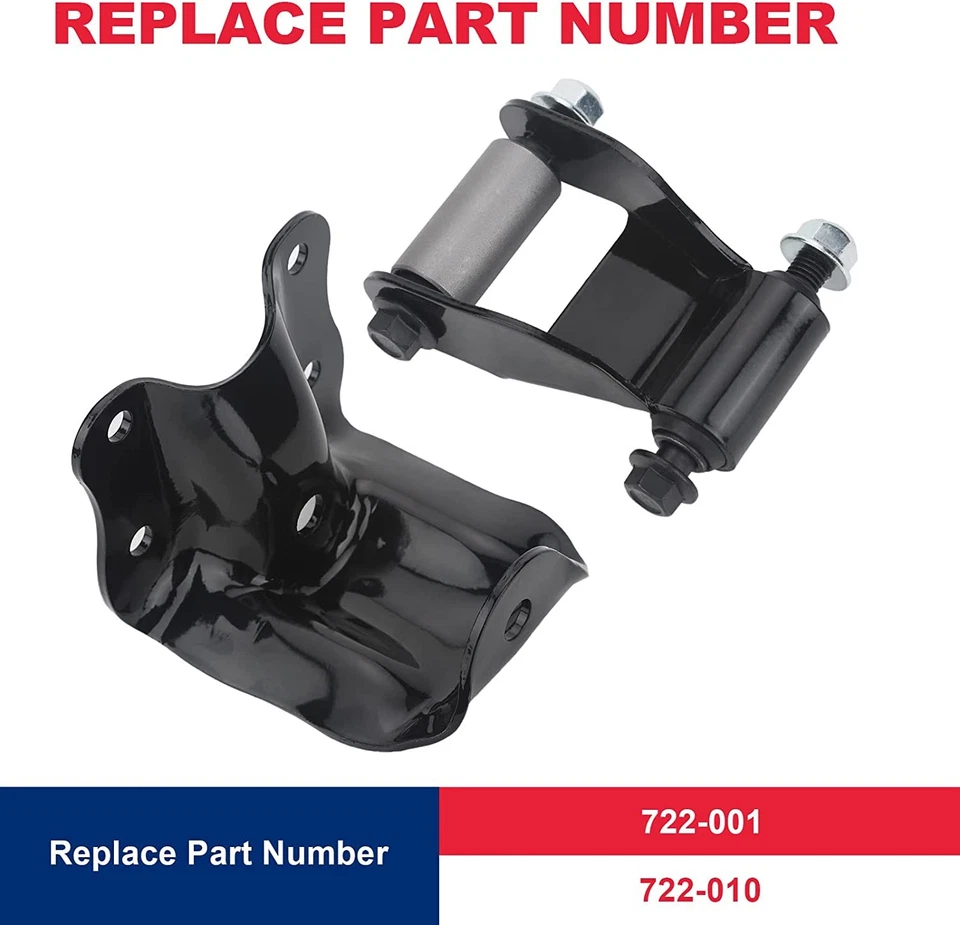 Kit de suspensión de soporte de grillete de resorte de hoja trasera para Ford F150 F250 F350 Bronco EE. UU. Foto 4 de 4