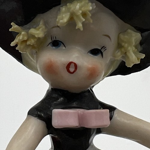 Vintage Spaghetti Girl Planter Figurine Open Apron HTF - Picture 14 of 16