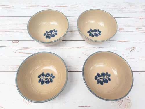 Pfaltzgraff Folk Art Cereal/Soup Bowls Set of 4 Made in USA Cottage Core Vtg - Picture 2 of 11