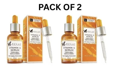ECLAT SKINCARE 2 X Eclat Vitamin C Face Serum - Hyaluronic Acid, Retinol, & Vit E Free P&P