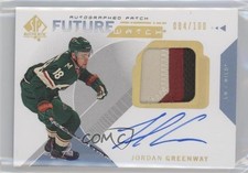 2018-19 SP Authentic Future Watch /100 Jordan Greenway RPA Rookie Patch Auto RC
