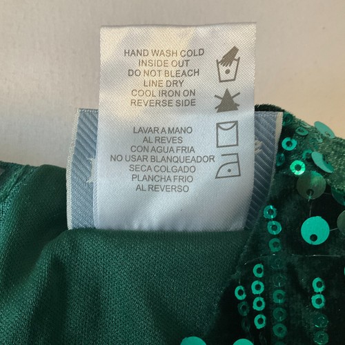 Rare Editions Sleeveless Dress Girls Size XS 4/5 Green Sequins Lined Zip Stretch - Picture 16 of 17